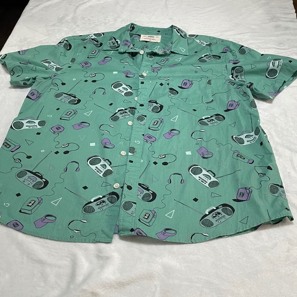 Urban Pipeline Ultimate Shirt Button Down Collared Music Print Men's XXL - Picture 2 of 9